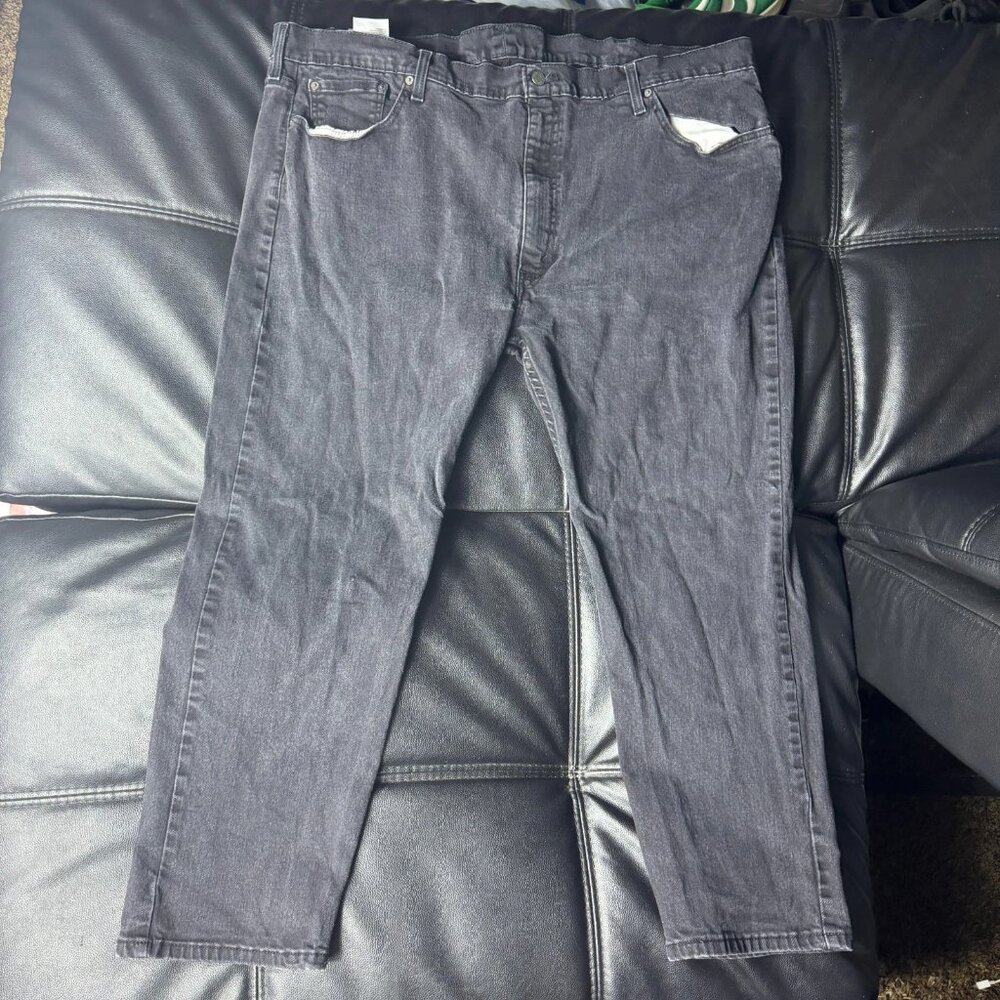 Levi Strauss Co. 502 Men's Straight Leg Jeans Gray Denim 5-Pocket Size 48x30 - Picture 1 of 16
